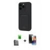 MARSİLYAN™- iPhone 16 Pro Kılıf Vadi Çizgi Prime - Siyah 3D Antistatik Mat Seramik Nano Ekran Koruyucu + Raze Metal Kamera Lens - SH
