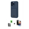 MARSİLYAN™- iPhone 16 Pro Kılıf Vadi Çizgi Prime - Siyah 3D Antistatik Mat Seramik Nano Ekran Koruyucu + Raze Metal Kamera Lens - SH