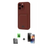 MARSİLYAN™- iPhone 16 Pro Kılıf Vadi Çizgi Prime - Siyah 3D Antistatik Mat Seramik Nano Ekran Koruyucu + Raze Metal Kamera Lens - SH