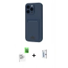 MARSİLYAN™- iPhone 16 Pro Kılıf Vadi Çizgi Prime - Siyah Bilvis 0.18mm Plus Cam Ekran Koruyucu + Raze Metal Kamera Lens - BZ