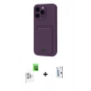 MARSİLYAN™- iPhone 16 Pro Kılıf Vadi Çizgi Prime - Siyah Bilvis 0.18mm Plus Cam Ekran Koruyucu + Raze Metal Kamera Lens - BZ