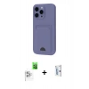 MARSİLYAN™- iPhone 16 Pro Kılıf Vadi Çizgi Prime - Siyah Bilvis 0.18mm Plus Cam Ekran Koruyucu + Raze Metal Kamera Lens - BZ