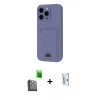 MARSİLYAN™- iPhone 16 Pro Kılıf Vadi Çizgi Prime - Siyah Bilvis 0.18mm Plus Cam Ekran Koruyucu + Raze Metal Kamera Lens - SH