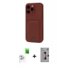 MARSİLYAN™- iPhone 16 Pro Kılıf Vadi Çizgi Prime - Siyah Bilvis 3D Mat Cam Ekran Koruyucu + Beyaz Raze Metal Kamera Lens