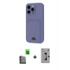 MARSİLYAN™- iPhone 16 Pro Kılıf Vadi Çizgi Prime - Siyah Bilvis 3D Mat Cam Ekran Koruyucu + Raze Metal Kamera Lens - SH