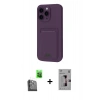 MARSİLYAN™- iPhone 16 Pro Kılıf Vadi Çizgi Prime - Siyah Bilvis 3D Mat Cam Ekran Koruyucu + Raze Metal Kamera Lens - SH