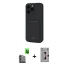MARSİLYAN™- iPhone 16 Pro Kılıf Vadi Çizgi Prime - Siyah Bilvis 3D Mat Cam Ekran Koruyucu + Raze Metal Kamera Lens - SH