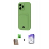 MARSİLYAN™- iPhone 16 Pro Kılıf Vadi Çizgi Prime - Siyah Bilvis 5in1 3D Magic Cam Ekran Koruyucu + Raze Metal Kamera Lens - CLTM