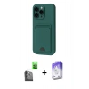 MARSİLYAN™- iPhone 16 Pro Kılıf Vadi Çizgi Prime - Siyah Bilvis 5in1 3D Magic Cam Ekran Koruyucu + Raze Metal Kamera Lens - SH