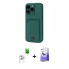 MARSİLYAN™- iPhone 16 Pro Kılıf Vadi Çizgi Prime - Siyah Bilvis 5in1 5D Magic Hayalet Cam Ekran Koruyucu + Raze Metal Kamera Lens - BZ