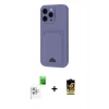 MARSİLYAN™- iPhone 16 Pro Kılıf Vadi Çizgi Prime - Siyah Buffer Cam Ekran Koruyucu + Raze Metal Kamera Lens - BZ