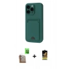 MARSİLYAN™- iPhone 16 Pro Kılıf Vadi Çizgi Prime - Siyah Buffer Cam Ekran Koruyucu + Raze Metal Kamera Lens - CLTM