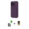 MARSİLYAN™- iPhone 16 Pro Kılıf Vadi Çizgi Prime - Siyah Buffer Cam Ekran Koruyucu + Raze Metal Kamera Lens - SH