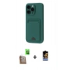 MARSİLYAN™- iPhone 16 Pro Kılıf Vadi Çizgi Prime - Siyah Buffer Hayalet Cam Ekran Koruyucu + Raze Metal Kamera Lens - CLTM