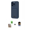 MARSİLYAN™- iPhone 16 Pro Kılıf Vadi Çizgi Prime - Siyah Buffer Hayalet Cam Ekran Koruyucu + Raze Metal Kamera Lens - CLTM