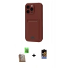 MARSİLYAN™- iPhone 16 Pro Kılıf Vadi Çizgi Prime - Siyah Buffer Hayalet Cam Ekran Koruyucu + Raze Metal Kamera Lens - CLTM