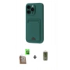 MARSİLYAN™- iPhone 16 Pro Kılıf Vadi Çizgi Prime - Siyah Joko Magic 5D Hayalet Cam + Raze Metal Kamera Lens - CLTM