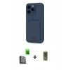MARSİLYAN™- iPhone 16 Pro Kılıf Vadi Çizgi Prime - Siyah Joko Magic 5D Hayalet Cam + Raze Metal Kamera Lens - SH