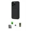 MARSİLYAN™- iPhone 16 Pro Kılıf Vadi Çizgi Prime - Siyah Joko Magic 5D Hayalet Cam + Raze Metal Kamera Lens - SH