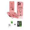 MARSİLYAN™- iPhone 16 Pro Kılıf Vadi Form Prime - Şeffaf 360 Full Body Arka Koruyucu + Raze Metal Kamera Lens - BZ