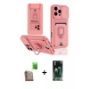MARSİLYAN™- iPhone 16 Pro Kılıf Vadi Form Prime - Siyah 360 Mat Full Body Arka Koruyucu + Çöl Titanyum Raze Metal Kamera Lens