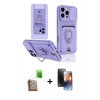 MARSİLYAN™- iPhone 16 Pro Kılıf Vadi Form Prime - Siyah 3D Antistatik Mat Seramik Nano Ekran Koruyucu + Raze Metal Kamera Lens - CLTM