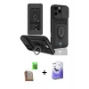 MARSİLYAN™- iPhone 16 Pro Kılıf Vadi Form Prime - Siyah Bilvis 5in1 5D Magic Hayalet Cam Ekran Koruyucu + Raze Metal Kamera Lens - CLTM