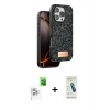 MARSİLYAN™- iPhone 16 Pro Kılıf Vadi Klasik Serisi - Şeffaf Pasifik Cam Ekran Koruyucu + Raze Metal Kamera Lens - BZ