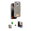 MARSİLYAN™- iPhone 16 Pro Kılıf Vadi Klasik Serisi - Siyah 3D Antistatik Mat Seramik Nano Ekran Koruyucu + Raze Metal Kamera Lens - CLTM