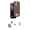 MARSİLYAN™- iPhone 16 Pro Kılıf Vadi Klasik Serisi - Siyah Bilvis 0.18mm Plus Cam Ekran Koruyucu + Raze Metal Kamera Lens - CLTM