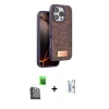 MARSİLYAN™- iPhone 16 Pro Kılıf Vadi Klasik Serisi - Siyah Bilvis 0.18mm Plus Cam Ekran Koruyucu + Raze Metal Kamera Lens - SH