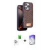 MARSİLYAN™- iPhone 16 Pro Kılıf Vadi Klasik Serisi - Siyah Bilvis 5in1 3D Magic Cam Ekran Koruyucu + Raze Metal Kamera Lens - BZ