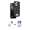 MARSİLYAN™- iPhone 16 Pro Kılıf Vadi Klasik Serisi - Siyah Bilvis 5in1 3D Magic Cam Ekran Koruyucu + Raze Metal Kamera Lens - BZ