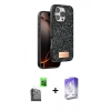 MARSİLYAN™- iPhone 16 Pro Kılıf Vadi Klasik Serisi - Siyah Bilvis 5in1 3D Magic Cam Ekran Koruyucu + Raze Metal Kamera Lens - SH
