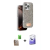 MARSİLYAN™- iPhone 16 Pro Kılıf Vadi Klasik Serisi - Siyah Bilvis 5in1 5D Magic Hayalet Cam Ekran Koruyucu + Raze Metal Kamera Lens - CLTM