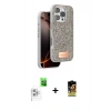 MARSİLYAN™- iPhone 16 Pro Kılıf Vadi Klasik Serisi - Siyah Buffer Cam Ekran Koruyucu + Raze Metal Kamera Lens - BZ