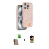 MARSİLYAN™- iPhone 16 Pro Kılıf Vadi Klasik Serisi - Siyah Buffer Cam Ekran Koruyucu + Raze Metal Kamera Lens - CLTM