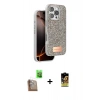 MARSİLYAN™- iPhone 16 Pro Kılıf Vadi Klasik Serisi - Siyah Buffer Cam Ekran Koruyucu + Raze Metal Kamera Lens - CLTM