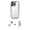 MARSİLYAN™- iPhone 16 Pro Kılıf Vadi Minimal - Şeffaf Pasifik Cam Ekran Koruyucu + Raze Metal Kamera Lens - BZ