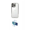 MARSİLYAN™- iPhone 16 Pro Kılıf Vadi Minimal - Siyah 3D Antistatik Cam Ekran Koruyucu