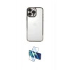 MARSİLYAN™- iPhone 16 Pro Kılıf Vadi Minimal - Siyah 3D Antistatik Cam Ekran Koruyucu