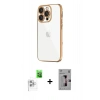 MARSİLYAN™- iPhone 16 Pro Kılıf Vadi Minimal - Siyah Bilvis 3D Mat Cam Ekran Koruyucu + Raze Metal Kamera Lens - BZ