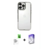 MARSİLYAN™- iPhone 16 Pro Kılıf Vadi Minimal - Siyah Bilvis 5in1 3D Magic Cam Ekran Koruyucu + Raze Metal Kamera Lens - BZ