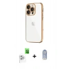 MARSİLYAN™- iPhone 16 Pro Kılıf Vadi Minimal - Siyah Joko Magic 5D Cam + Raze Metal Kamera Lens - BZ