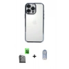 MARSİLYAN™- iPhone 16 Pro Kılıf Vadi Minimal - Siyah Joko Magic 5D Cam + Raze Metal Kamera Lens - SH