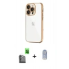 MARSİLYAN™- iPhone 16 Pro Kılıf Vadi Minimal - Siyah Joko Magic 5D Cam + Raze Metal Kamera Lens - SH