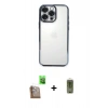 MARSİLYAN™- iPhone 16 Pro Kılıf Vadi Minimal - Siyah Joko Magic 5D Hayalet Cam + Raze Metal Kamera Lens - CLTM