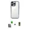 MARSİLYAN™- iPhone 16 Pro Kılıf Vadi Minimal - Siyah Joko Magic 5D Hayalet Cam + Raze Metal Kamera Lens - SH