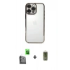 MARSİLYAN™- iPhone 16 Pro Kılıf Vadi Minimal - Siyah Joko Magic 5D Hayalet Cam + Raze Metal Kamera Lens - SH