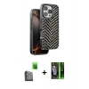 MARSİLYAN™- iPhone 16 Pro Kılıf Vadi Özel Seri - Şeffaf 360 Full Body Arka Koruyucu + Raze Metal Kamera Lens - SH